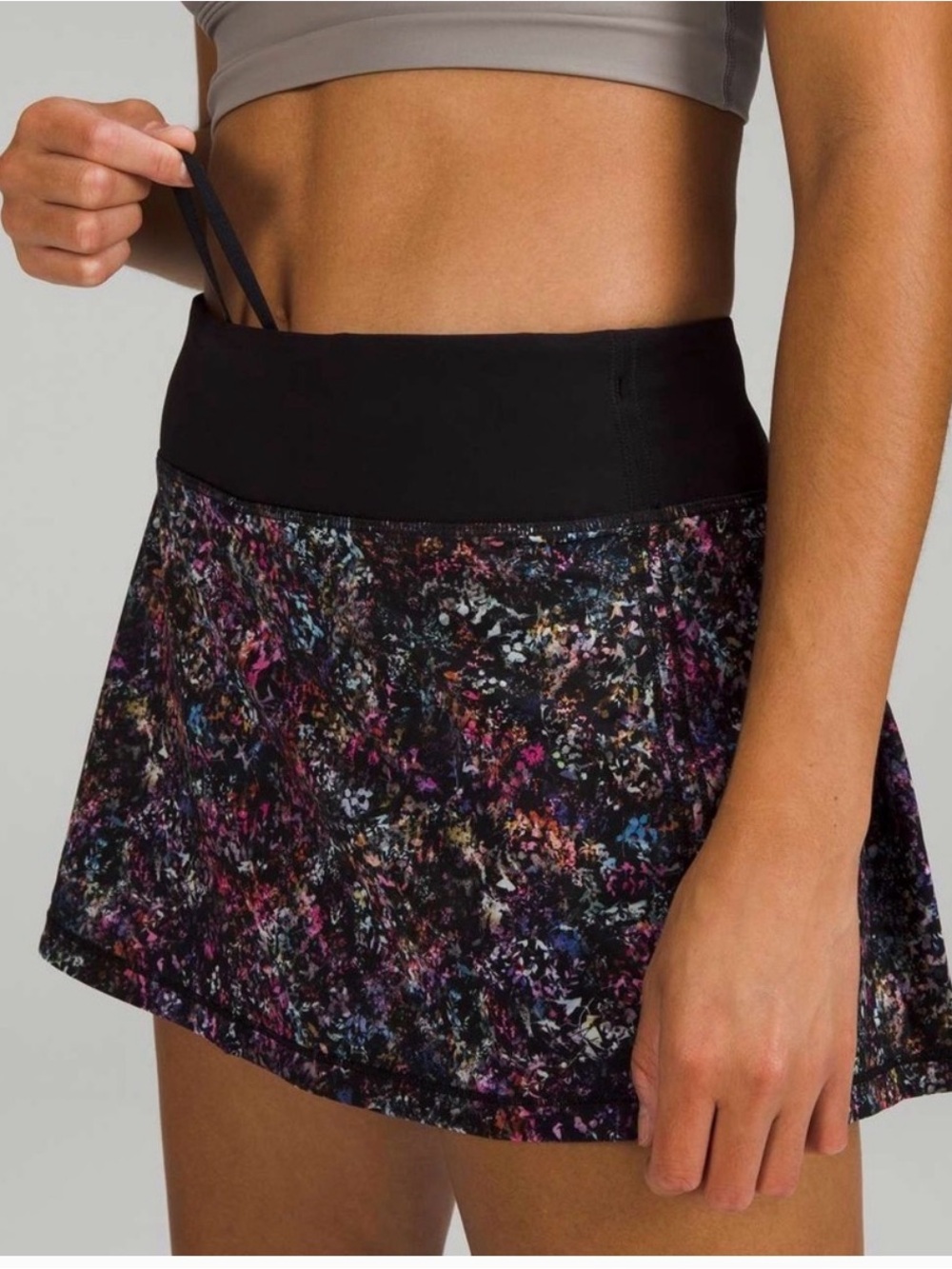 lululemon Pace Rival midrise skort -Black Multicolor